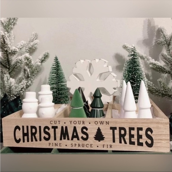 Target Holiday Target Decorative Cubby Tray Christmas Trees